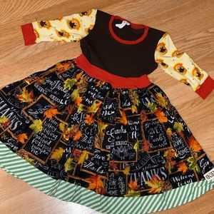 Kpea Thanksgiving “Happy Fall” dress size 5